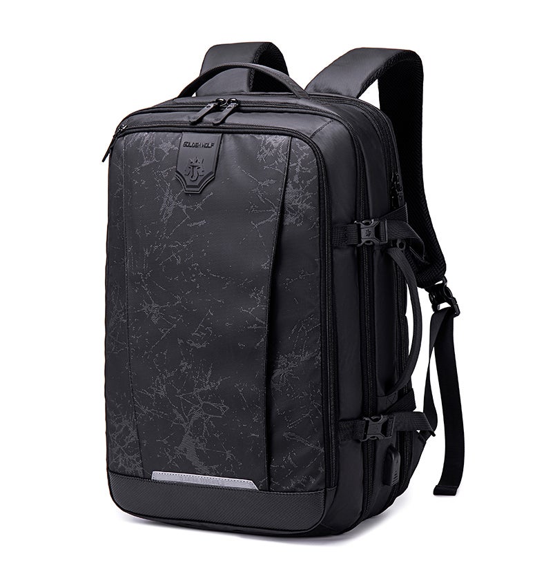 جولدن وولف حقيبة ظهر لابتوب مقاومة للماء 15.6" - لون اسود — جولدين وولف - Image 1